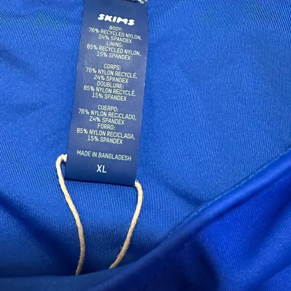 NWT SKIMS Rare Swim Bikini Dip Tie Bottom In Cobalt Blue High Waist Swimwear